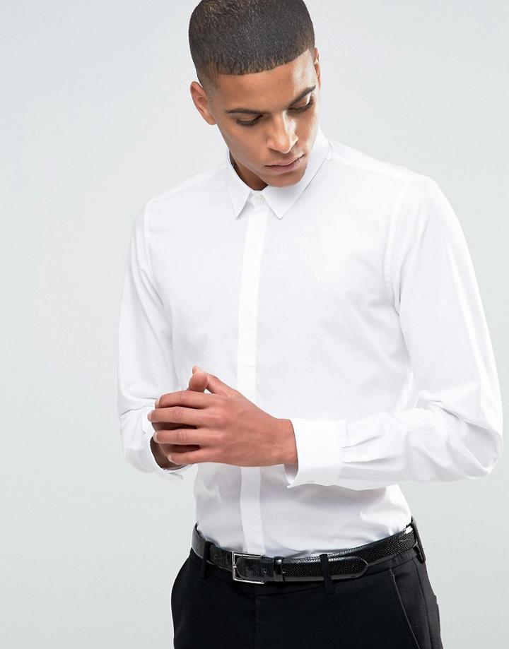 Hart Hollywood By Nick Hart Slim Smart Shirt - White