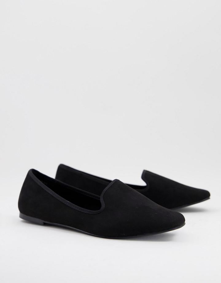 Asos Design Lakeside Slipper Ballet Flats In Black