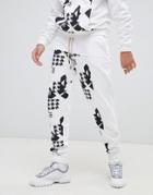 Fila X Liam Hodges Printed Panel Joggers In White - White