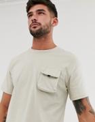 Jack & Jones Core Box Fit Utility T-shirt In Gray