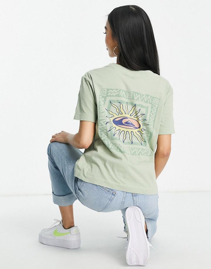 Quiksilver Star Slide Cropped T-shirt In Green