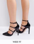 Asos Palace Wide Fit Pointed Heels - Black