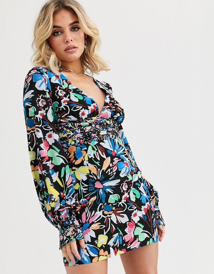 Vestire Cape Fear Floral Print Mini Dress-multi