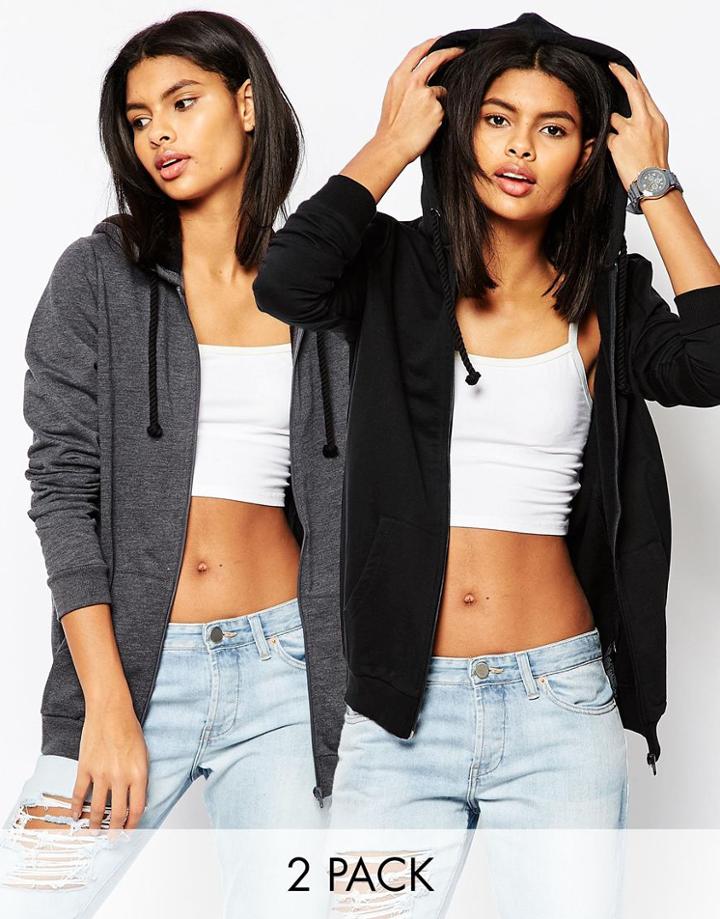 Asos The Ultimate Hoodie In 2 Pack Save 10%