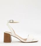 Asos Design Wide Fit Tyrell Heeled Sandals - White