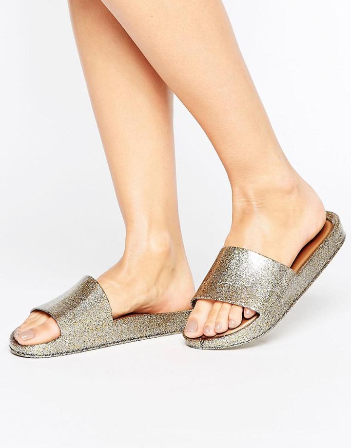 Melissa Beach Slide - Gold