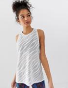 Asos 4505 Sheer Zebra Tank - White