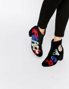 Asos Ringo Peace And Love Boots - Multi