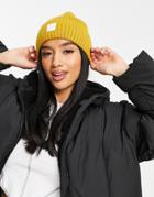 Urban Revivo Ribbed Beanie Hat In Yellow