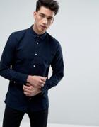 Jack & Jones Core Long Sleeve Slim Fit Cotton Oxford Shirt - Black