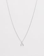 Designb Wishbone Necklace In Silver