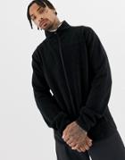 Asos 4505 Fleece With Full Zip In Black - Black