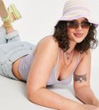 Collusion Plus Exclusive Ribbed Seamed Cami Top In Lilac - Part Of A Set-purple