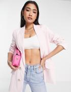 River Island Oversized Overesized Blazer In Pink - Part Of A Set