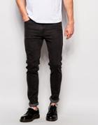 Dead Vintage Skinny Jeans Charcoal Wash - Gray