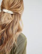 Johnny Loves Rosie Feather Hair Clip - Gold