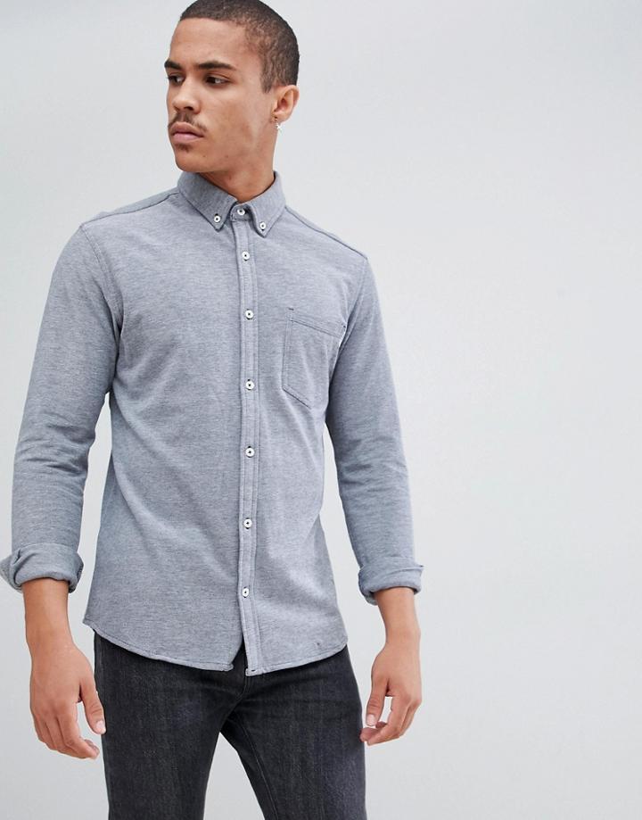 Jack & Jones Core Jersey Slim Fit Shirt - Navy