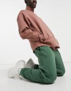 Asos Design Oversized Sweatpants Set In Washed Green