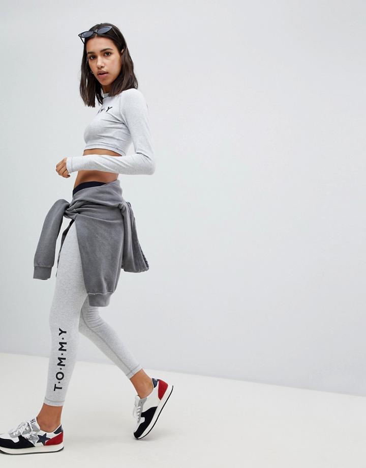 Tommy Hilfiger Logo Legging - Gray