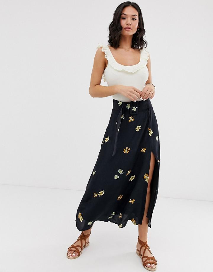 Capulet Devin Belted Skirt - Black