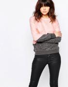 Story Of Lola Color Block Sweater - Pink
