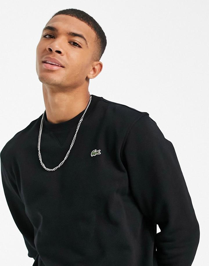 Lacoste Basic Crew Neck Sweat In Black