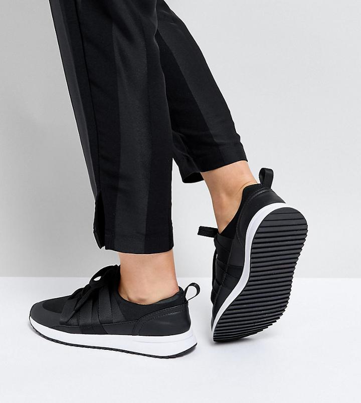 Asos Dylan Wide Fit Sneakers - Black