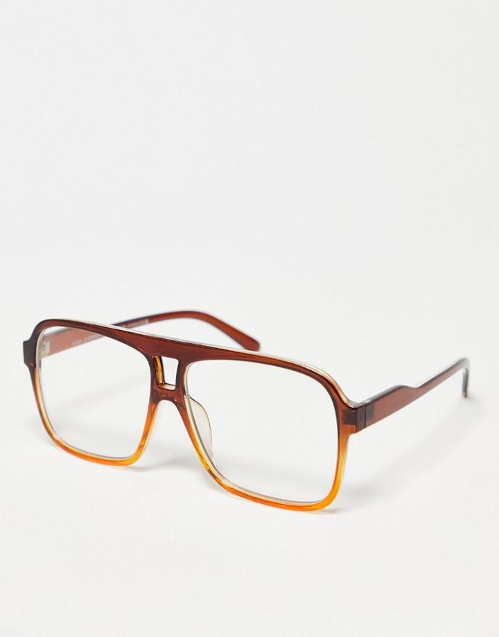 Svnx 70s Navigator Glasses In Tort-brown