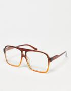 Svnx 70s Navigator Glasses In Tort-brown