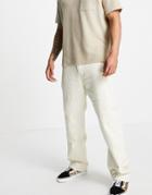 Weekday Galaxy Loose Fit Jeans In Tinted Ecru-neutral