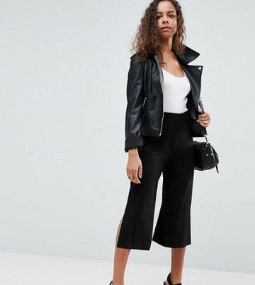 Asos Petite Wide Leg With Splits - Black