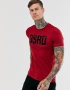 G-star Gsrd Organic Cotton Slim Fit Large Logo T-shirt In Red - Red