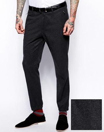 Asos Skinny Pant With Rib And Zips