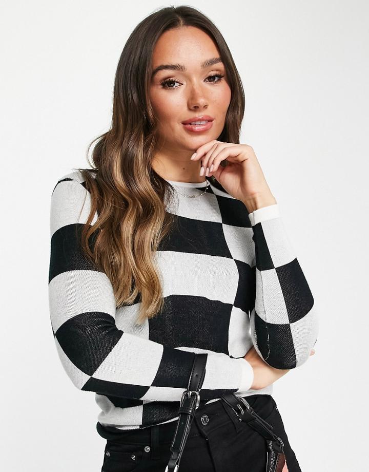 Gianni Feraud Checkerboard Knitted Sweater In Multi