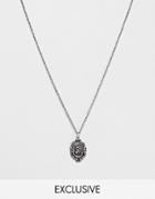 Reclaimed Vintage Inspired Necklace With St Christopher Pendant In Silver Exclusive At Asos - Silver