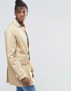 Native Youth Washed Cotton Trench Jacket - Tan