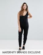 Bluebelle Maternity Lounge Relaxed Jumpsuit - Black
