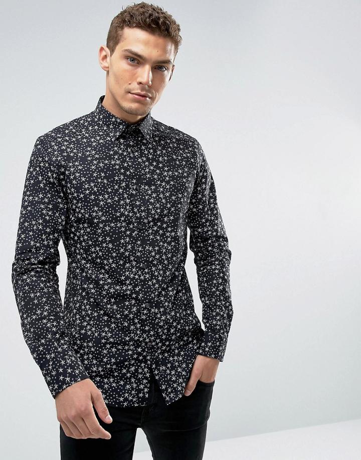 Diesel Star Print Shirt - Black