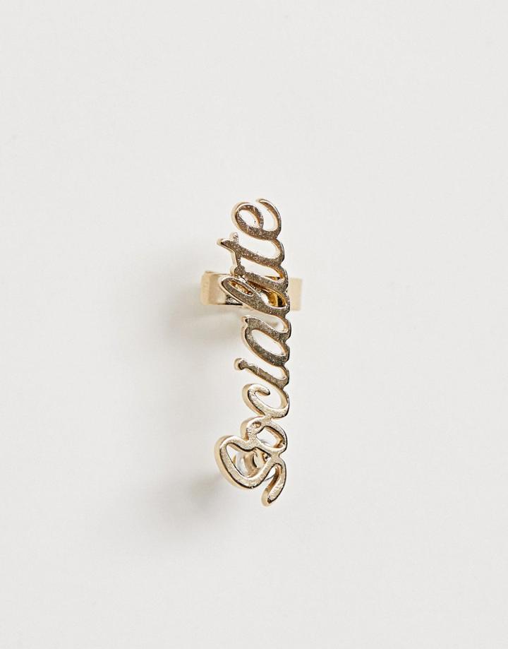 Skinny Dip Socialite Climber Earrings-gold