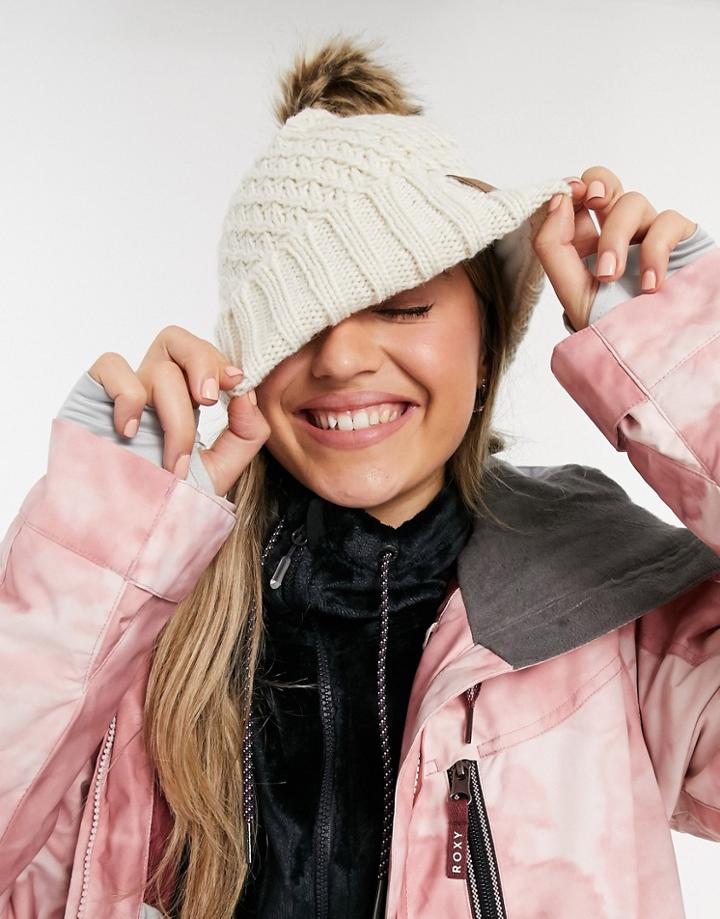 Roxy Blizzard Beanie In White