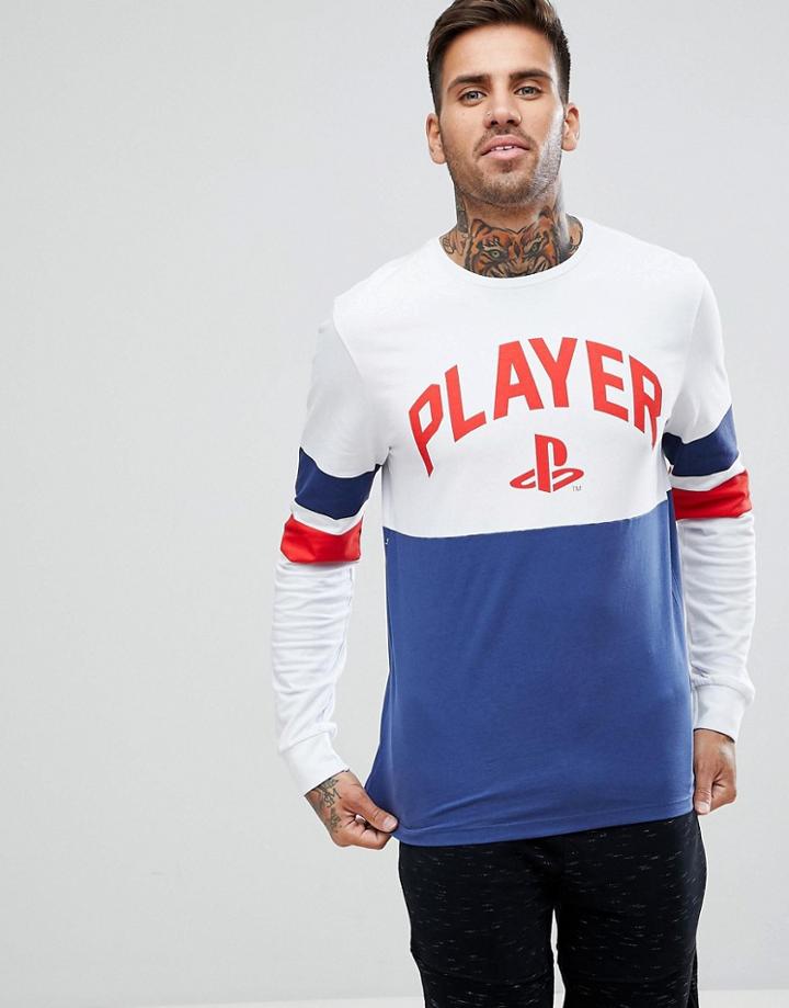 New Look T-shirt With Playstation Print In Navy - Navy