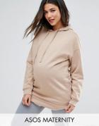 Asos Maternity Pull On Hoodie - Pink