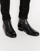 H By Hudson Leather Reville Boots - Black
