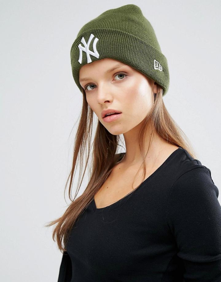 New Era Beanie With Ny Logo - Green