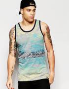 Adidas Originals Scratch Grid Tank In Blue S93302 - Blue