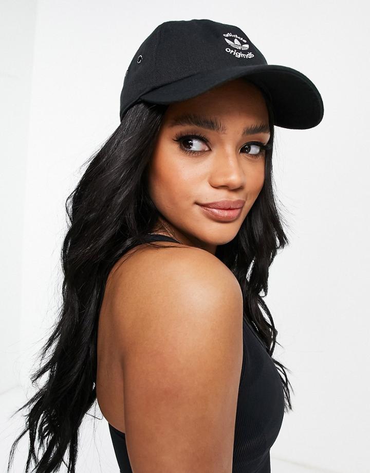 Adidas Originals Union Logo Strapback Cap In Black