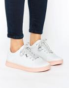 Truffle Pink Sole Sneaker - Gray