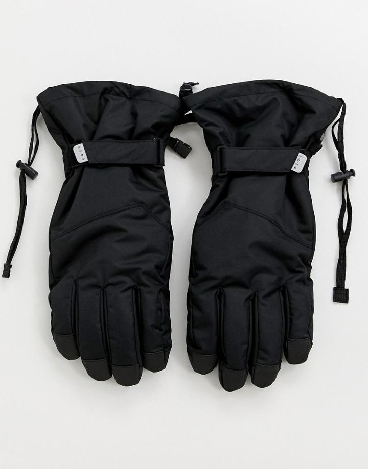 Asos 4505 Ski Gloves In Black - Black