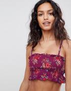 Tigerlily Stevie Shirred Crop Bikini Top - Multi