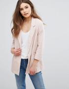 New Look Jersey Tailored Blazer - Pink